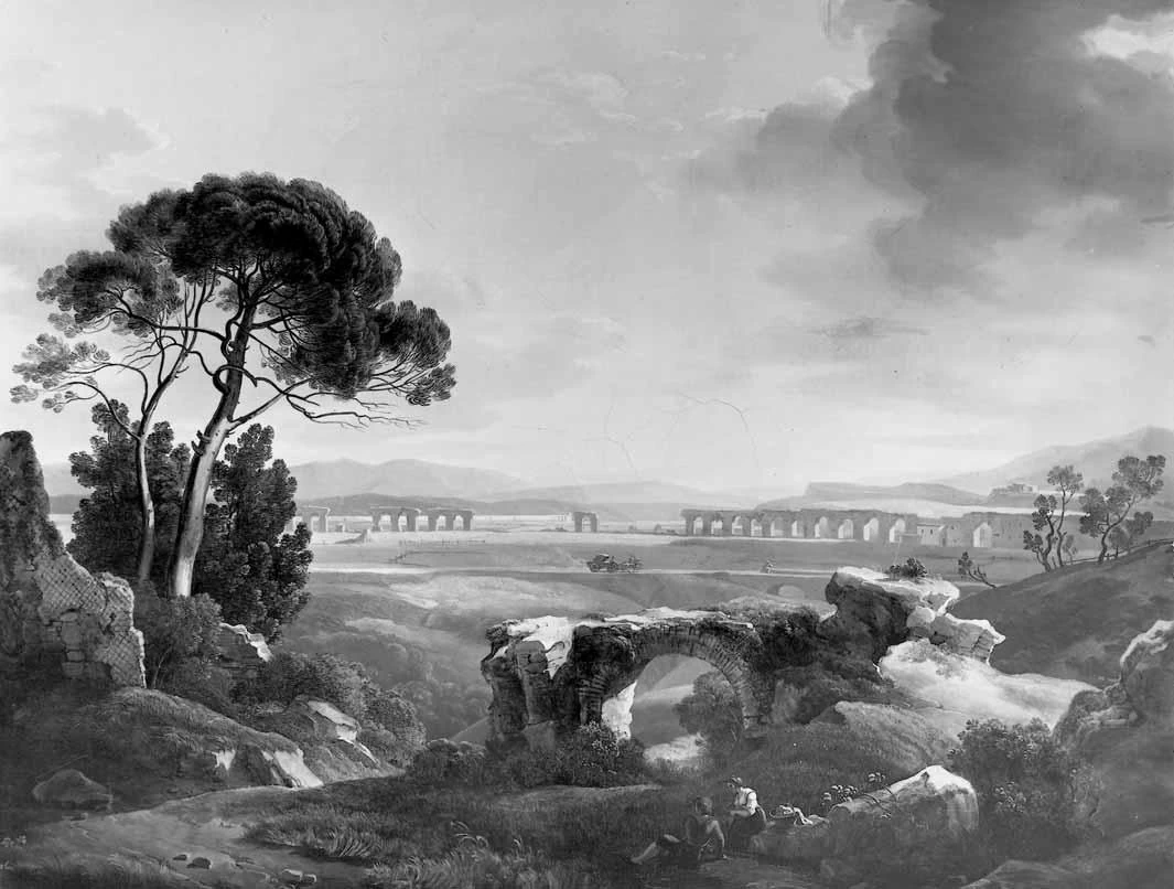 Luigi Basiletti-103-veduta di avanzi dell'acquedotto presso Roma